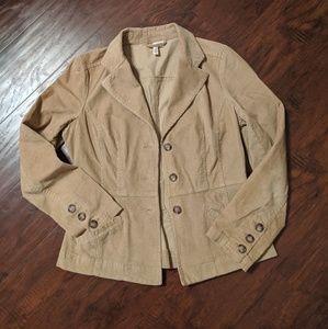 Tan Color Corduroy Blazer Jacket